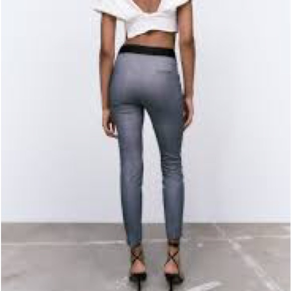 Zara Basic black jogger-waist slacks - Picture 5 of 8